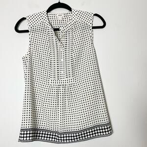 J. Crew White Polka Dot Blouse